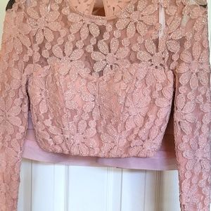 Speechless Homecoming 2 Piece Lace Top & Skirt.  Size 1